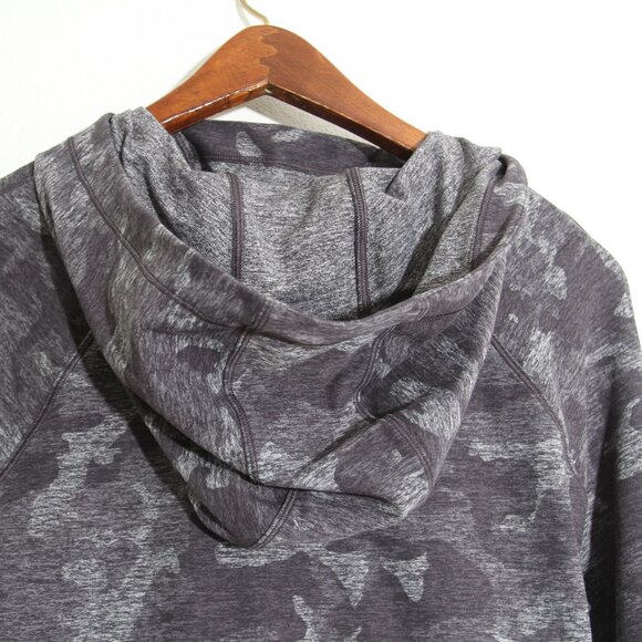 Lululemon Warm Stabilizer 1/2 Zip Hoodie Pullover Incognito Camo HTR Black Rulu - Picture 10 of 13
